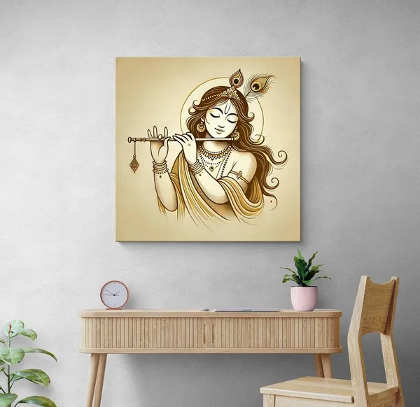 Canvas_Wrapped_Painting_of_Krishna_Playing_Flute_-_Elegant_Spiritual_Art_for_Any_Room_-_36X36_Inches(FLP36X360550)