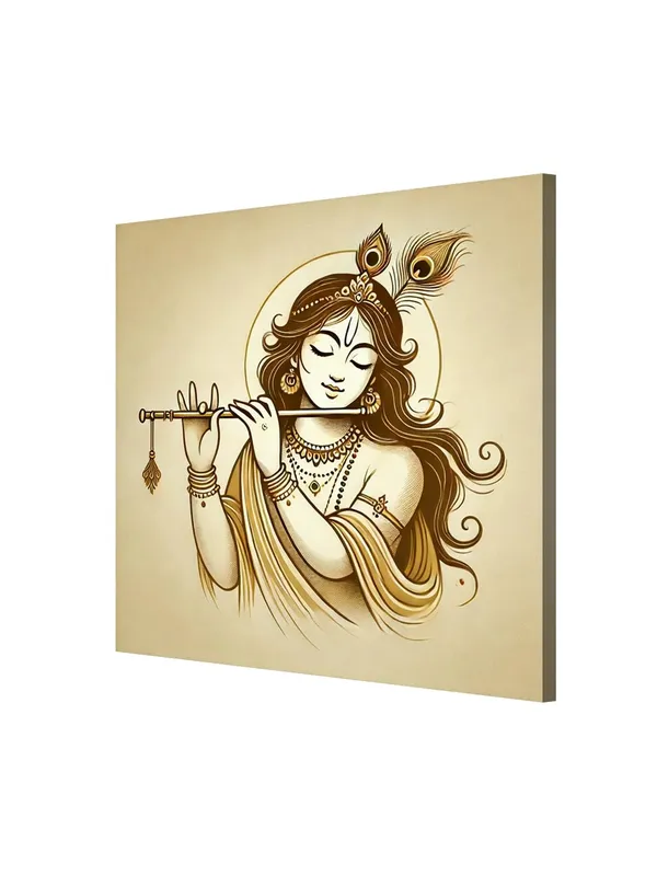 Canvas_Wrapped_Painting_of_Krishna_Playing_Flute_-_Elegant_Spiritual_Art_for_Any_Room_-_36X36_Inches(FLP36X360550)