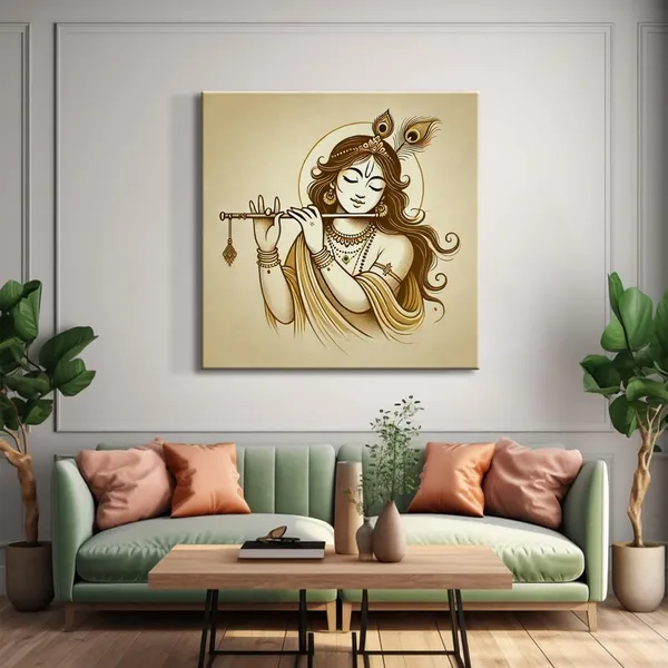 Canvas_Wrapped_Painting_of_Krishna_Playing_Flute_-_Elegant_Spiritual_Art_for_Any_Room_-_36X36_Inches(FLP36X360550)