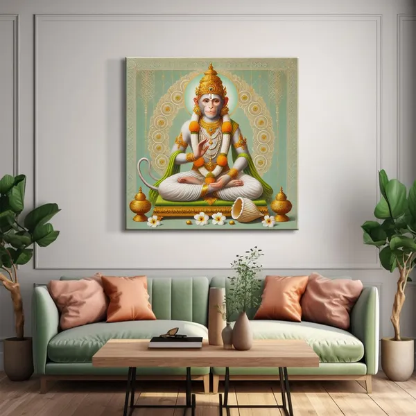 Blessed_Hanuman_Canvas-Wrapped_Painting,_–_Sacred_Indian_Art_for_Devotion_24X24_Inches_(FLP24X240528)