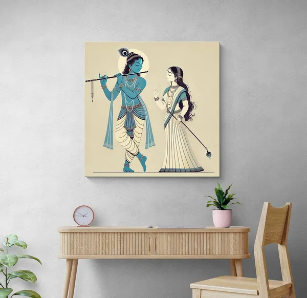 Canvas_Wrapped_Minimalist_Painting_of_Krishna_and_Radha_-_Elegant_Art_for_Modern_Homes_-_36X36_Inches(FLP36X360562)