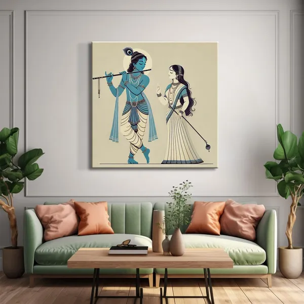Canvas_Wrapped_Minimalist_Painting_of_Krishna_and_Radha_-_Elegant_Art_for_Modern_Homes_-_36X36_Inches(FLP36X360562)