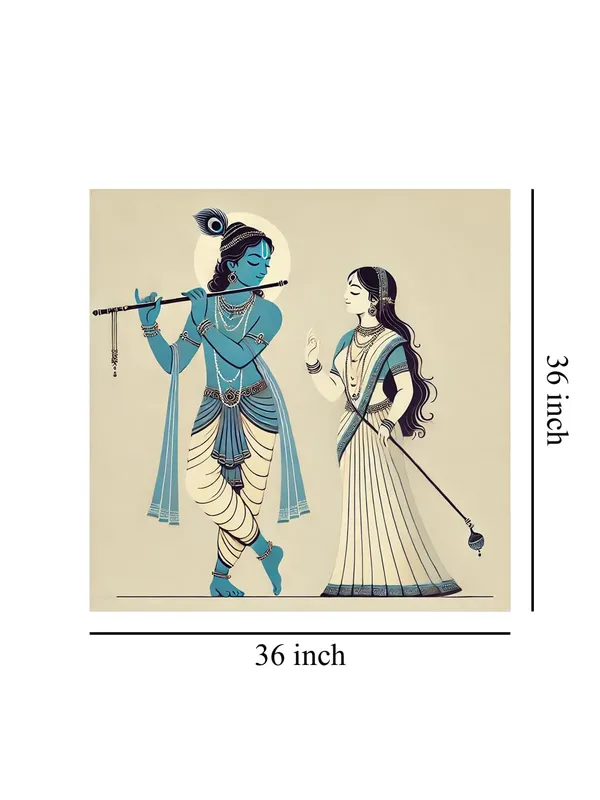 Canvas_Wrapped_Minimalist_Painting_of_Krishna_and_Radha_-_Elegant_Art_for_Modern_Homes_-_36X36_Inches(FLP36X360562)
