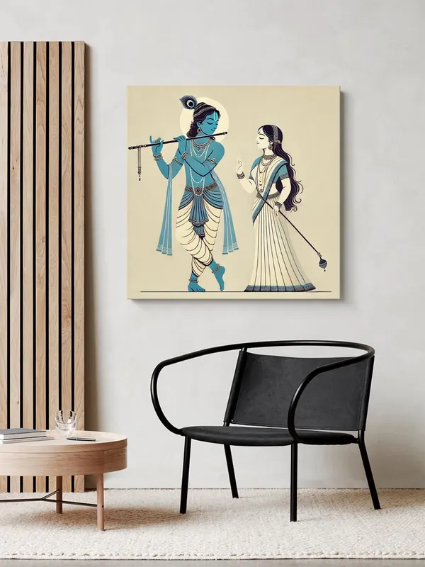 Canvas_Wrapped_Minimalist_Painting_of_Krishna_and_Radha_-_Elegant_Art_for_Modern_Homes_-_36X36_Inches(FLP36X360562)