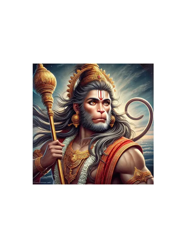 Canvas_Wrapped_Painting_of_Hanuman_in_Battlefield_-_Courageous_Art_for_Warrior_Spirit_Enthusiasts_-36X36_Inches(FLP36X360517)