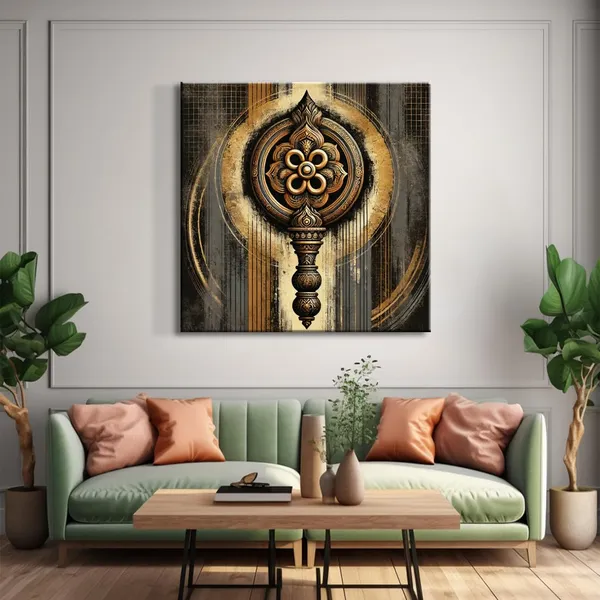 Canvas_Wrapped_Painting_of_Ornamental_Mandala_-_Spiritual_Art_for_Yoga_Studios_-_24X24_Inches(FLP24X240548)