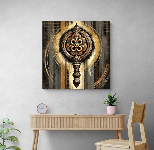 Canvas_Wrapped_Painting_of_Ornamental_Mandala_-_Spiritual_Art_for_Yoga_Studios_-_36X36_Inches(FLP36X360548)