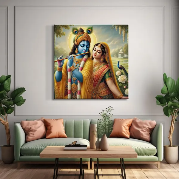 Canvas_Wrapped_Painting_of_Krishna_Playing_Flute_in_Serene_Landscape_-_Divine_Wall_Art_for_Living_Room_-36X36_Inches(FLP36X360512)