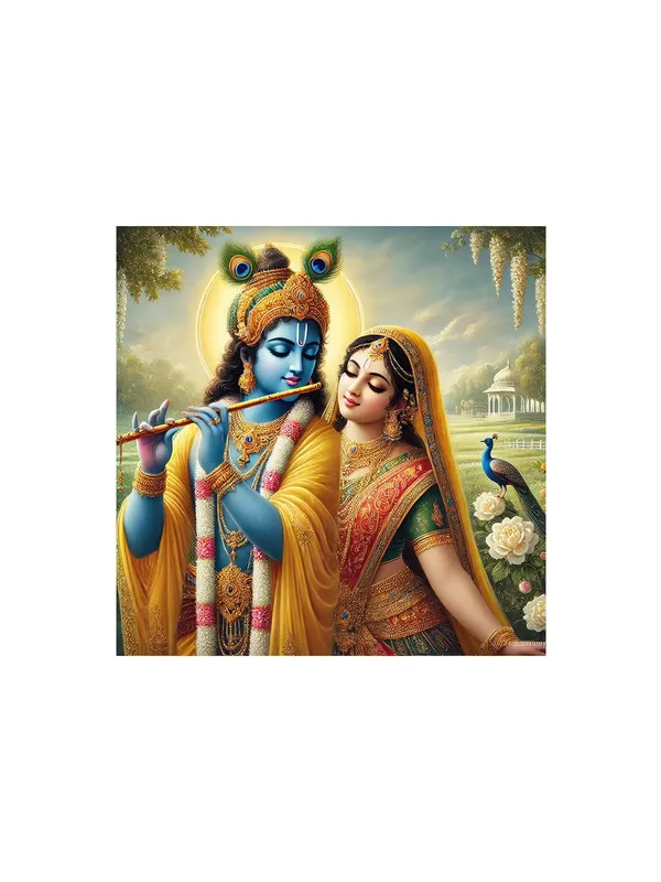 Canvas_Wrapped_Painting_of_Krishna_Playing_Flute_in_Serene_Landscape_-_Divine_Wall_Art_for_Living_Room_-36X36_Inches(FLP36X360512)