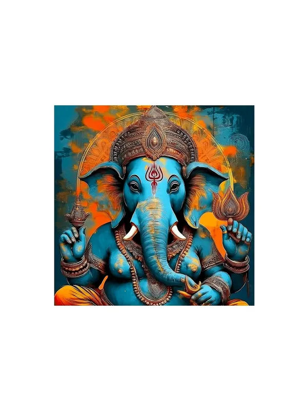 Vibrant_Ganesha_Canvas-Wrapped_Painting_|_Traditional_Hindu_Deity_Art_for_Home,_Temple,_and_Meditation_Space_24X24_Inches_(FLP24X240505)