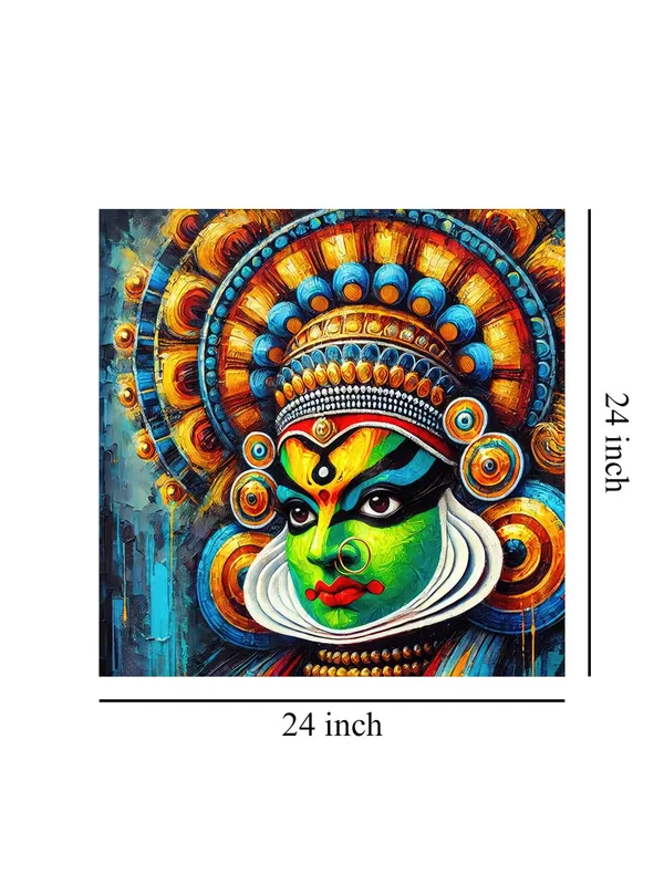 Bold_Kathakali_Portrait_Canvas-Wrapped_Painting_|_Bright_Cultural_Art_for_Homes,_Studios,_and_Theatres_24X24_Inches_(FLP24X240510)