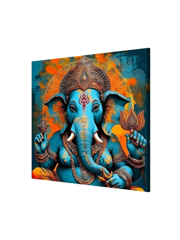 Vibrant_Ganesha_Canvas-Wrapped_Painting_|_Traditional_Hindu_Deity_Art_for_Home,_Temple,_and_Meditation_Space_36X36_Inches_(FLP36X360505)