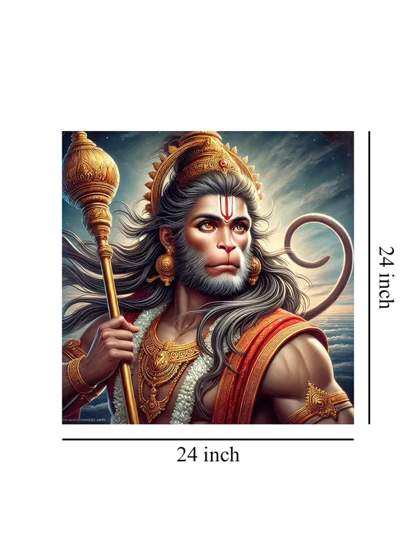 Canvas_Wrapped_Painting_of_Hanuman_in_Battlefield_-_Courageous_Art_for_Warrior_Spirit_Enthusiasts_-24x24_Inches(FLP24X240517)