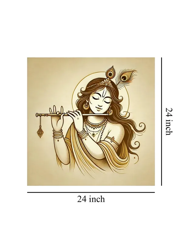 Canvas_Wrapped_Painting_of_Krishna_Playing_Flute_-_Elegant_Spiritual_Art_for_Any_Room_-_24X24_Inches(FLP24X240550)