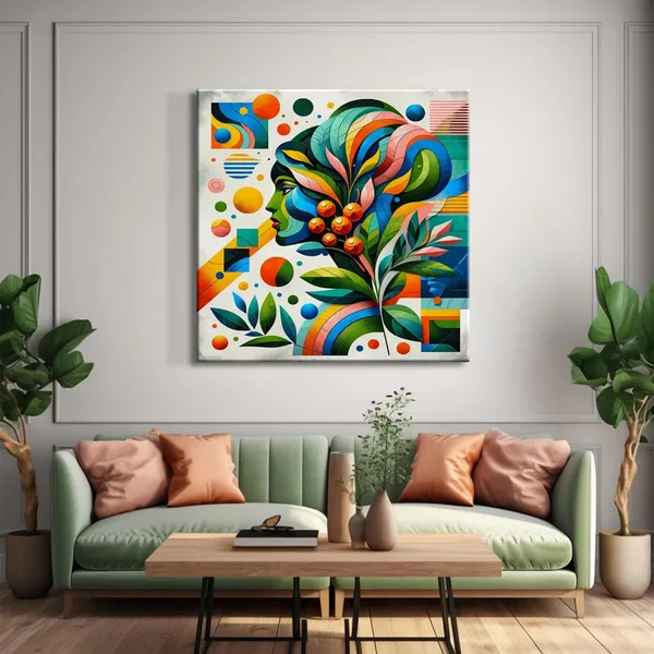 Canvas_Wrapped_Abstract_Painting_of_Nature_and_Geometry_-_Contemporary_Art_for_Homes_-_24X24_Inches(FLP24X240546)