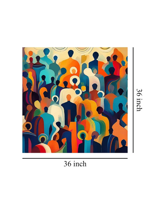 Diverse_Silhouettes_Canvas-Wrapped_Painting_|_Unique_Pop_Art_for_Living_Room,_Hallways,_and_Creative_Spaces_36X36_Inches(FLP36X360503)