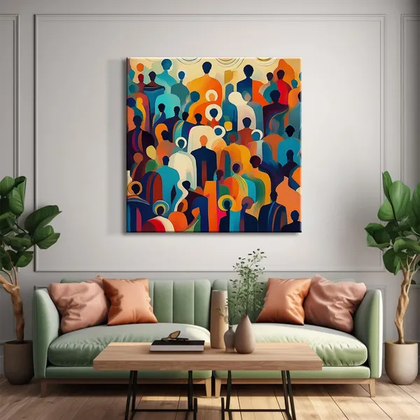 Diverse_Silhouettes_Canvas-Wrapped_Painting_|_Unique_Pop_Art_for_Living_Room,_Hallways,_and_Creative_Spaces_36X36_Inches(FLP36X360503)