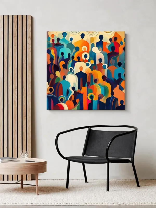 Diverse_Silhouettes_Canvas-Wrapped_Painting_|_Unique_Pop_Art_for_Living_Room,_Hallways,_and_Creative_Spaces_36X36_Inches(FLP36X360503)