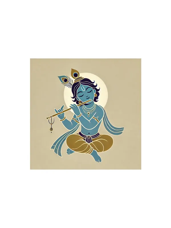 Canvas_Wrapped_Painting_of_Baby_Krishna_Playing_Flute_-_Charming_Art_for_Spiritual_Homes_-_36X36_Inches(FLP36X360564)