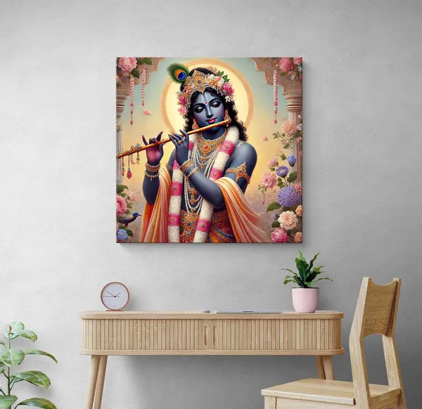 Romantic_Krishna_Canvas_Painting_with_Flowers_-_Elegant_Spiritual_Art_for_Living_Room_Decor_24X24_Inches_(FLP24X240537)