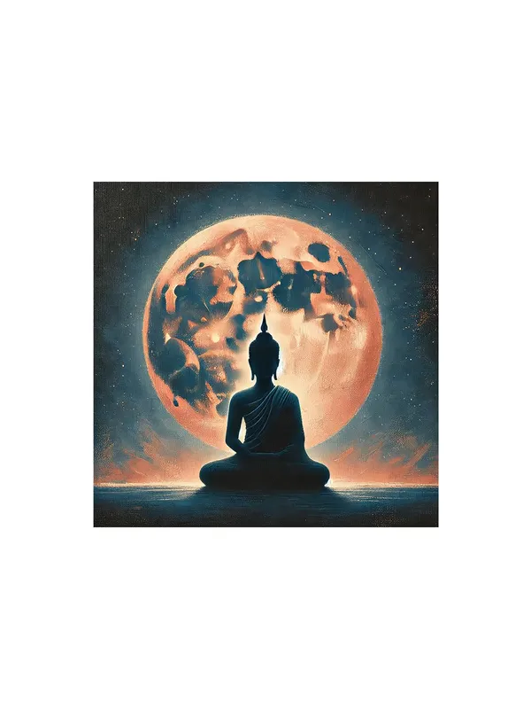 Buddha_Silhouette_against_Moonlight_Canvas-Wrapped_Painting,_�_Zen_Wall_Art_36X36_Inches_(FLP36X360524)