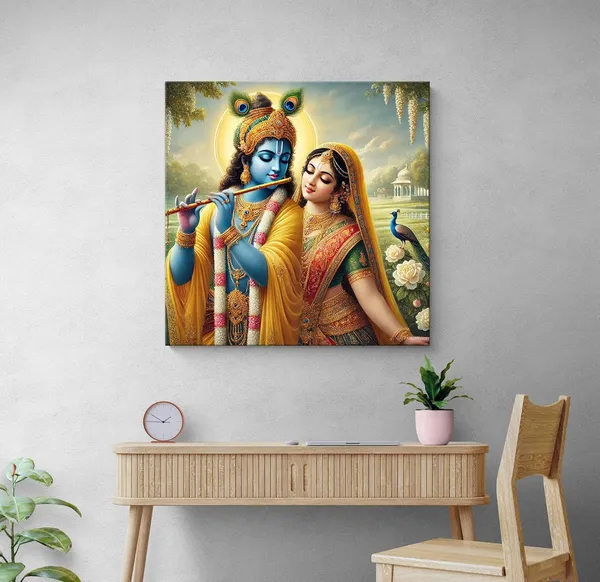 Canvas_Wrapped_Painting_of_Krishna_Playing_Flute_in_Serene_Landscape_-_Divine_Wall_Art_for_Living_Room_-24x24_Inches(FLP24X240512)