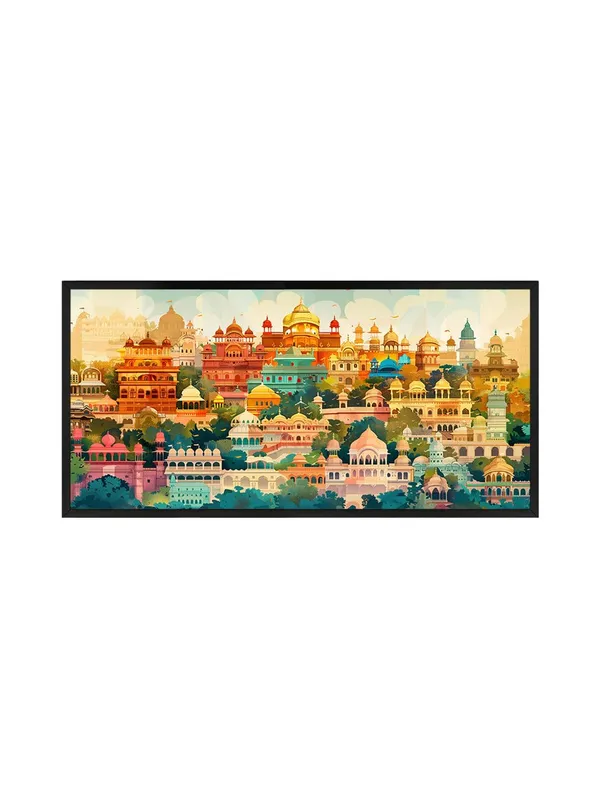 Colorful_Indian_Palace_Architecture_Wall_Art,_Framed_Canvas_Print,_Living_Room_Decor
