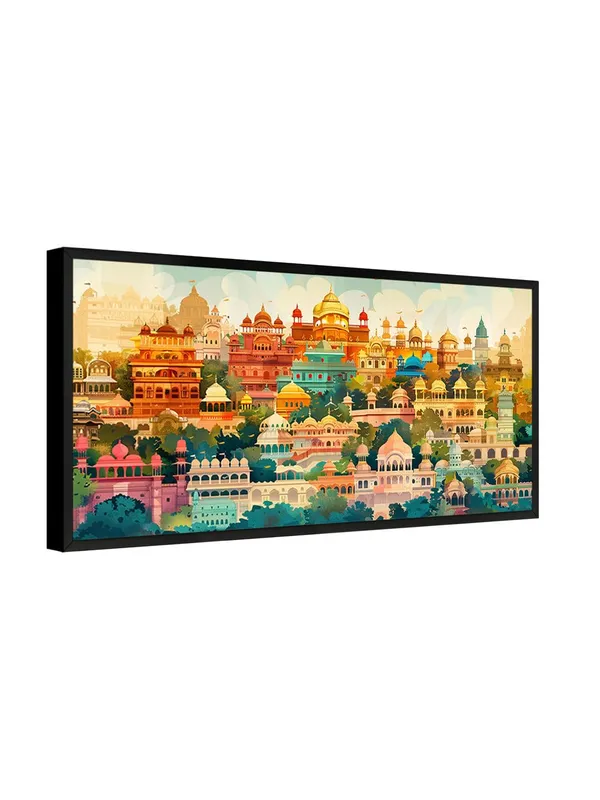 Colorful_Indian_Palace_Architecture_Wall_Art,_Framed_Canvas_Print,_Living_Room_Decor