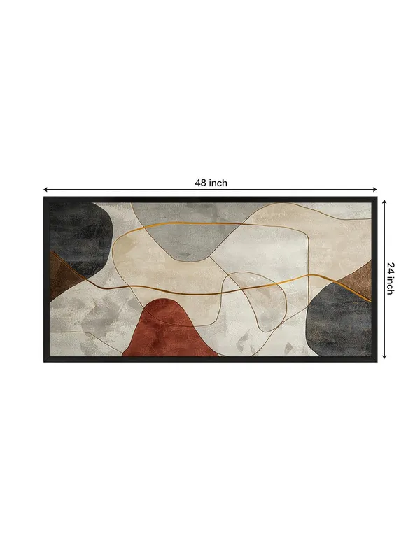 Modern_Abstract_Wall_Art_with_Black_Frame,_Geometric_Design_in_Grey,_Red_and_Gold_Tones,_Contemporary_Home_Décor