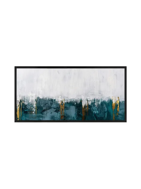 Modern_Abstract_Wall_Art,_Blue_and_Gold_Canvas_Print_with_Black_Frame,_Living_Room_Decor
