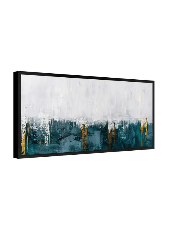 Modern_Abstract_Wall_Art,_Blue_and_Gold_Canvas_Print_with_Black_Frame,_Living_Room_Decor