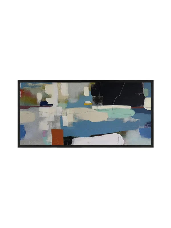Abstract_Fluid_Art_Canvas_Print,_120_x_60_cm,_Black_Frame,_Modern_Contemporary_Wall_Art,_Multicolour