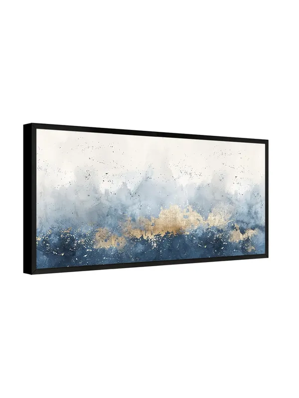 Abstract_Blue_and_Gold_Wall_Art,_Modern_Watercolor_Canvas_Print_with_Black_Frame,_Living_Room_Decor
