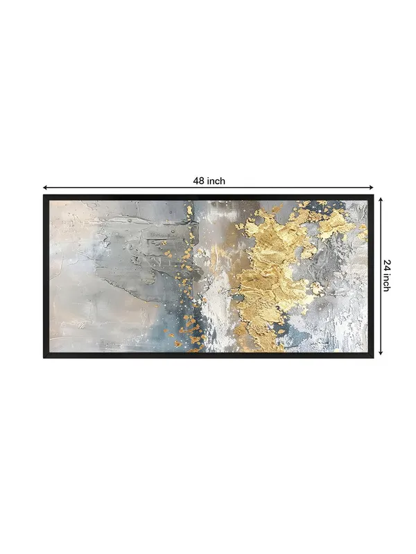 Modern_Abstract_Wall_Art,_Grey_and_Gold_Canvas_Print_with_Black_Frame,_Living_Room_Decor