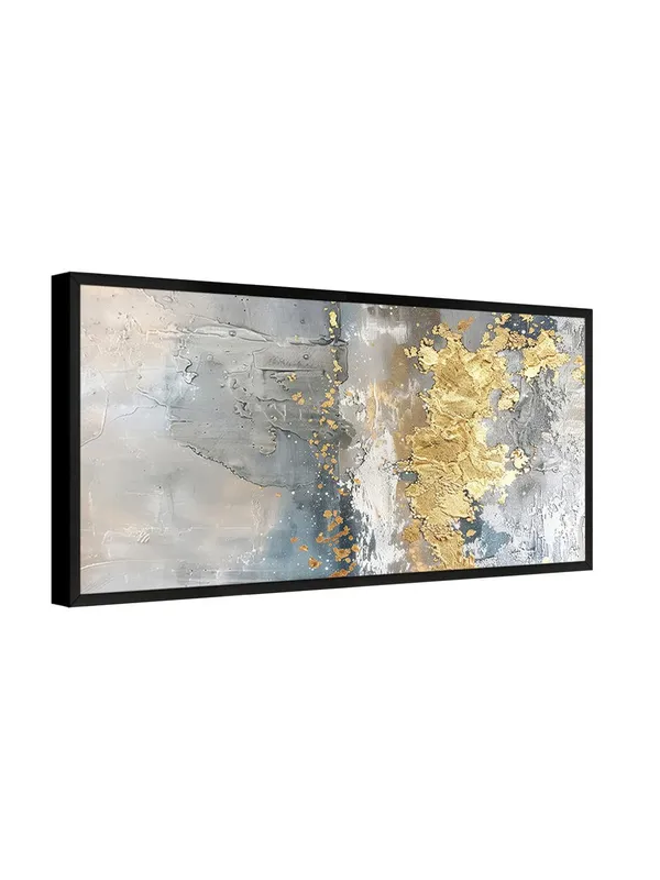 Modern_Abstract_Wall_Art,_Grey_and_Gold_Canvas_Print_with_Black_Frame,_Living_Room_Decor
