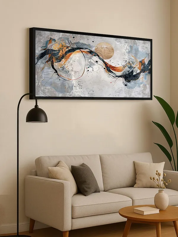 Modern_Abstract_Wall_Art_Canvas,_Large_Living_Room_Decor,_Blue_and_Orange_Wave_Design,_Black_Frame