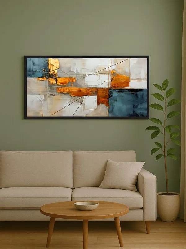 Modern_Abstract_Canvas_Wall_Art,_Orange_and_Blue_Geometric_Painting,_Living_Room_Decor,_Black_Frame