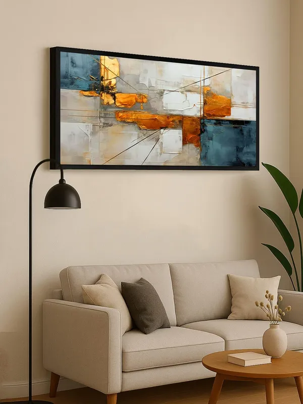 Modern_Abstract_Canvas_Wall_Art,_Orange_and_Blue_Geometric_Painting,_Living_Room_Decor,_Black_Frame