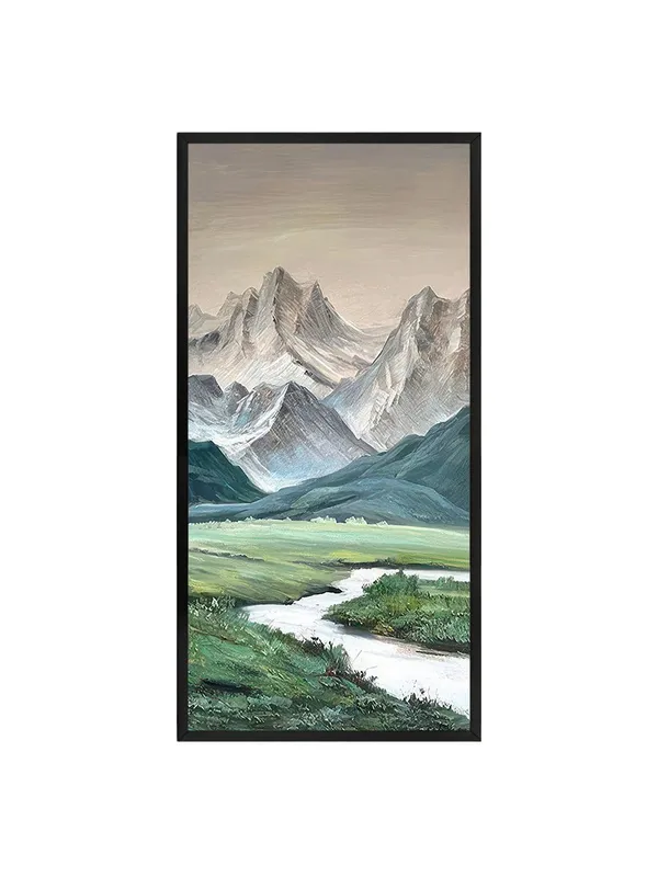 Mountain_Landscape_Canvas_Wall_Art,_Framed_Nature_Print,_Living_Room_Decor,_3D_Snow_Peak_River_Valley_Painting