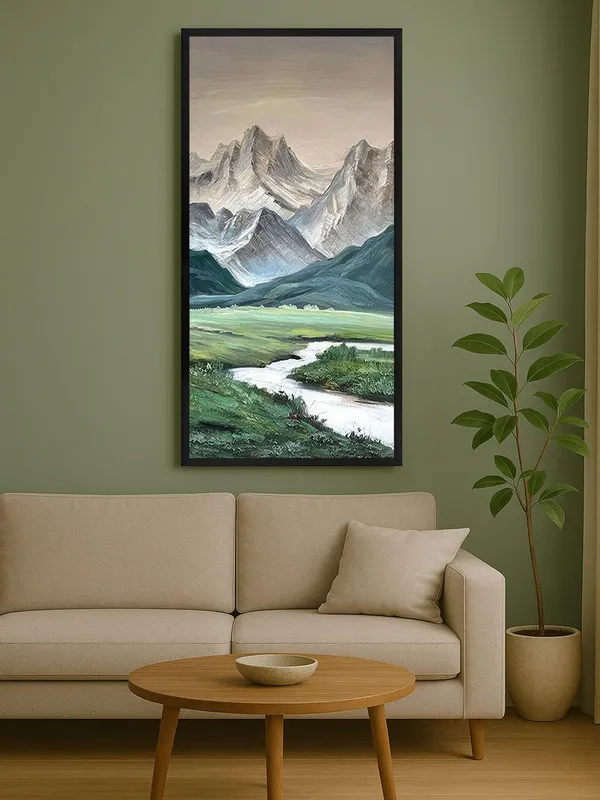 Mountain_Landscape_Canvas_Wall_Art,_Framed_Nature_Print,_Living_Room_Decor,_3D_Snow_Peak_River_Valley_Painting