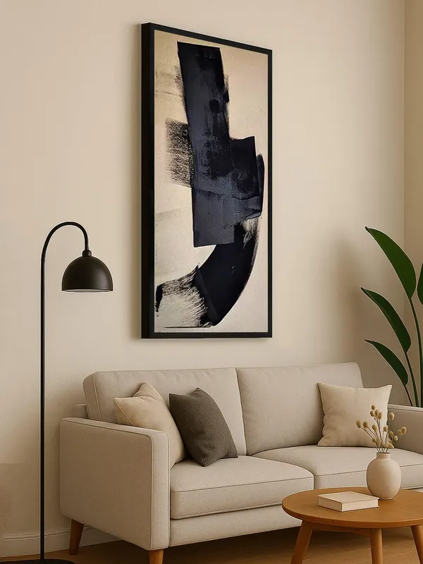 Modern_Abstract_Black_Brushstroke_Wall_Art,_Large_Framed_Canvas_Print,_Contemporary_Home_Decor
