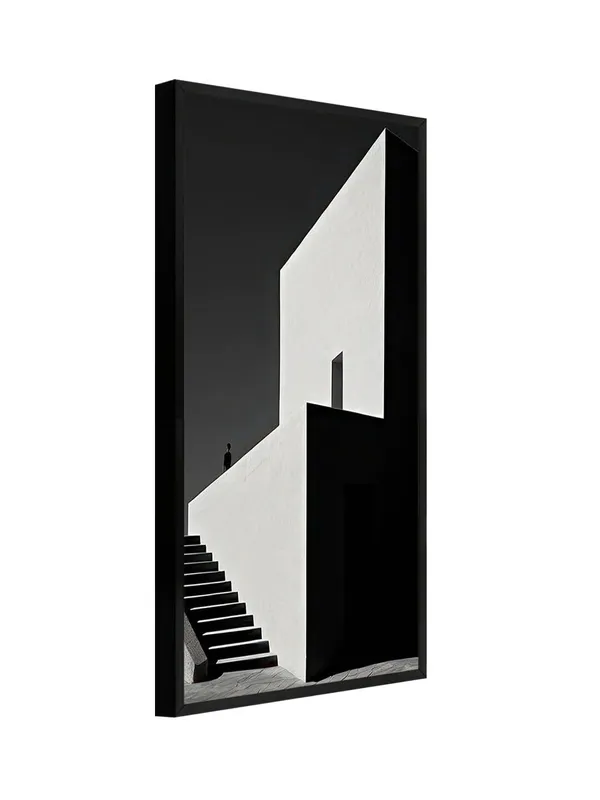 Modern_Minimalist_Black_and_White_Staircase_Wall_Art,_Framed_Canvas_Print_for_Living_Room_Decor