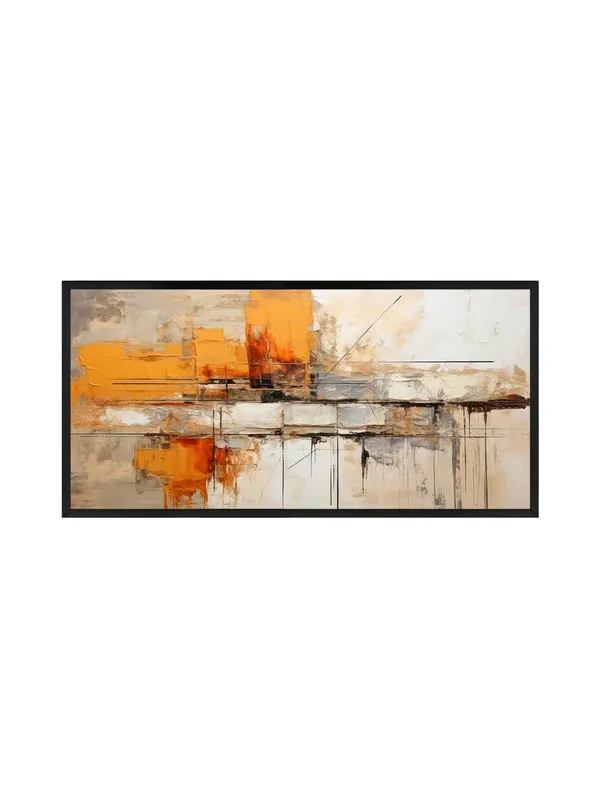 Modern_Abstract_Wall_Art_Canvas,_Orange_and_Grey_Painting,_Large_Living_Room_Decor_with_Black_Frame