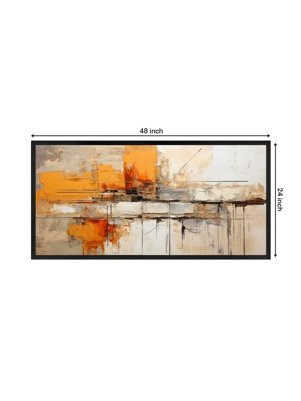 Modern_Abstract_Wall_Art_Canvas,_Orange_and_Grey_Painting,_Large_Living_Room_Decor_with_Black_Frame