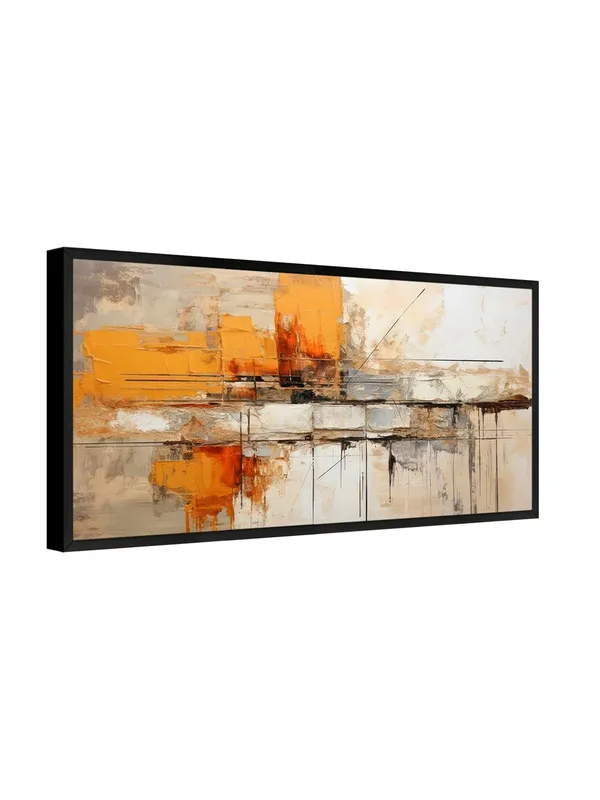Modern_Abstract_Wall_Art_Canvas,_Orange_and_Grey_Painting,_Large_Living_Room_Decor_with_Black_Frame
