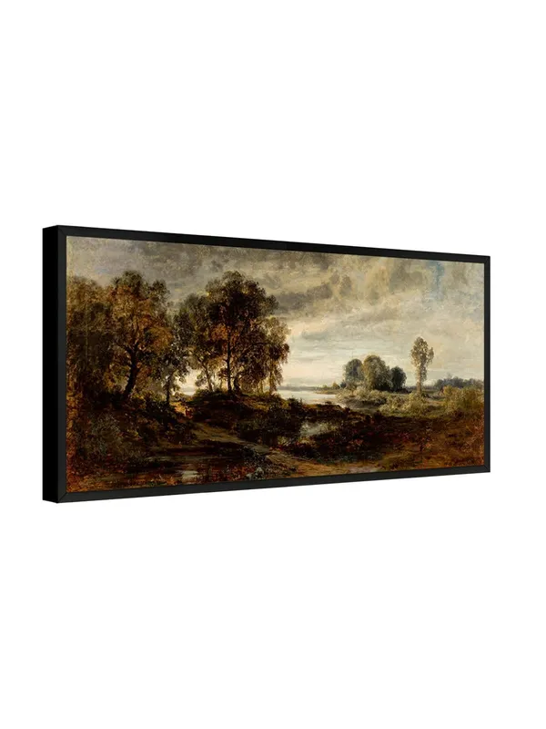 Classic_Landscape_Wall_Art_Print,_Black_Frame,_Nature_Scene_Canvas_for_Living_Room_Decor