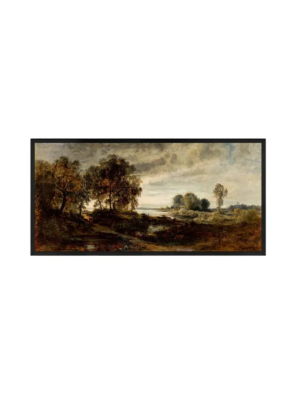 Classic_Landscape_Wall_Art_Print,_Black_Frame,_Nature_Scene_Canvas_for_Living_Room_Decor