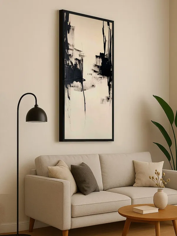 Modern_Abstract_Black_and_White_Wall_Art_Canvas_Print_with_Frame,_Large_Vertical_Wall_Decor_for_Living_Room