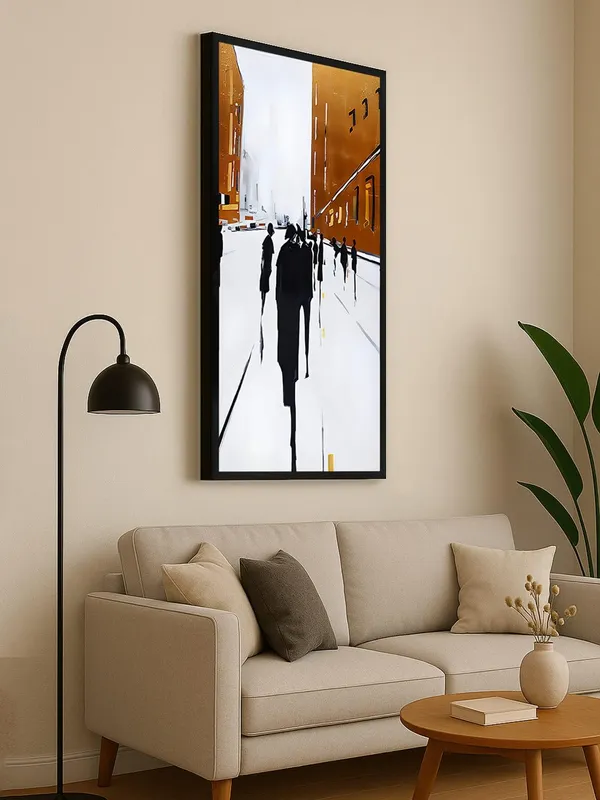 Modern_Abstract_Urban_Scene_Wall_Art,_Black_Frame,_Large_Vertical_Canvas_Print_for_Living_Room_Decor