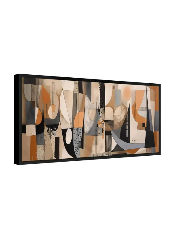 Modern_Abstract_Wall_Art_Print,_Black_Frame,_Orange_Grey_Geometric_Design,_Living_Room_Decor